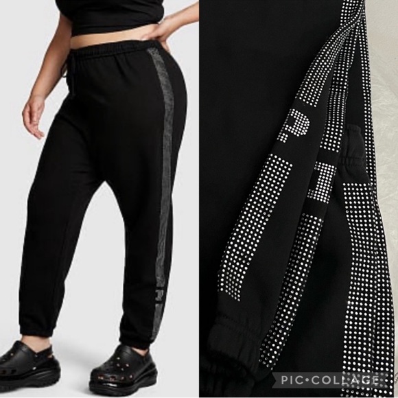 Victoria’s Secret PINK Everyday Fleece High-Waist Gym Pants - Picture 1 of 1